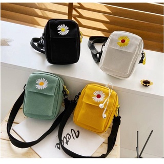 Bolsa Feminina de Lona Margarida Ins Fofo Mini Bolsas de Ombro Crossbody