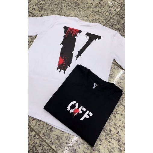 Camiseta Vlone x Off White unissex - Escorrega o Preço