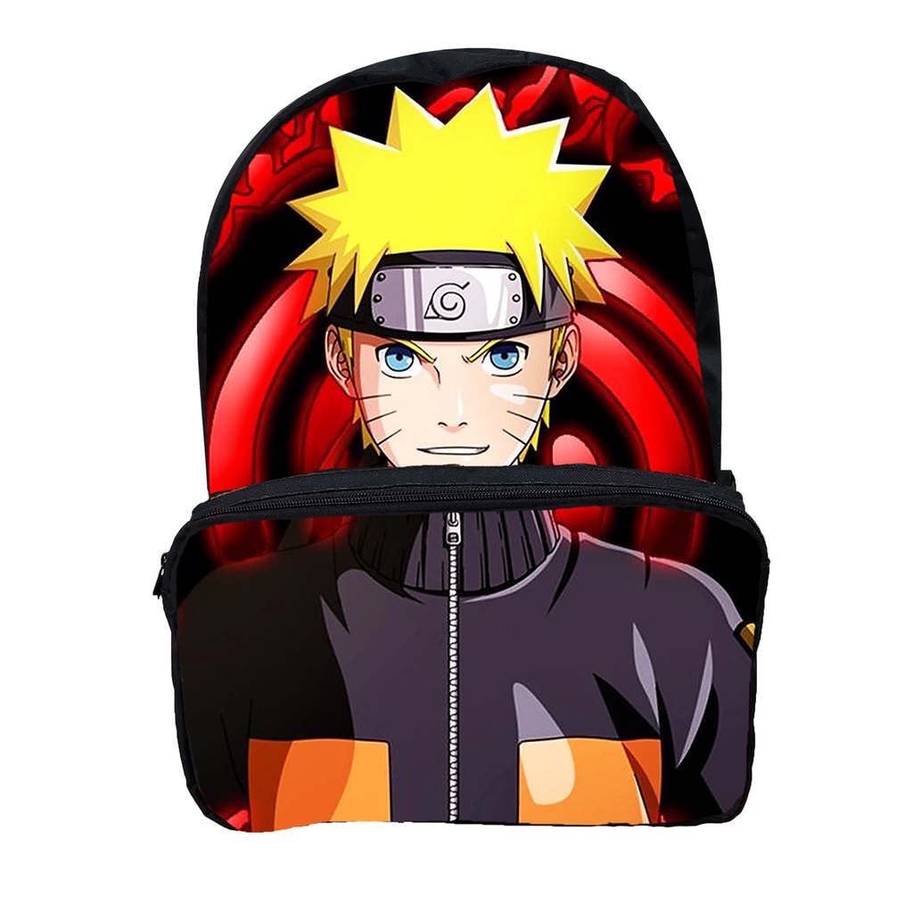 Mochila Bolsa Escolar Naruto Anime Aldeia Da Folha Lançamento