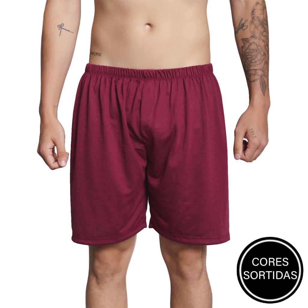 Kit 5 Cuecas JSM Samba Canção Masculina Malha Conforto Lisa
