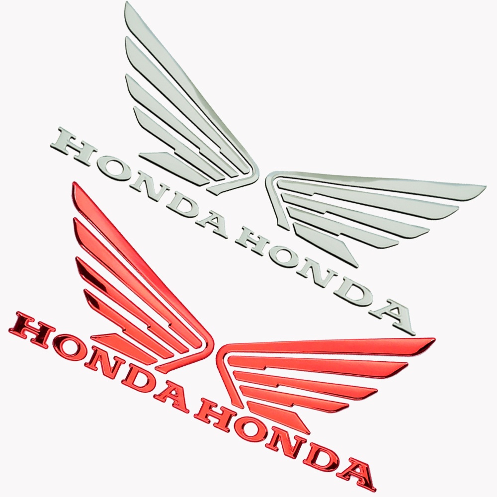 * Estoque Pronto * Marca De Emblema Do Tanque De Pneu De Gel De Motocicleta 3D E Adesivo Para Conjunto De Asa Honda