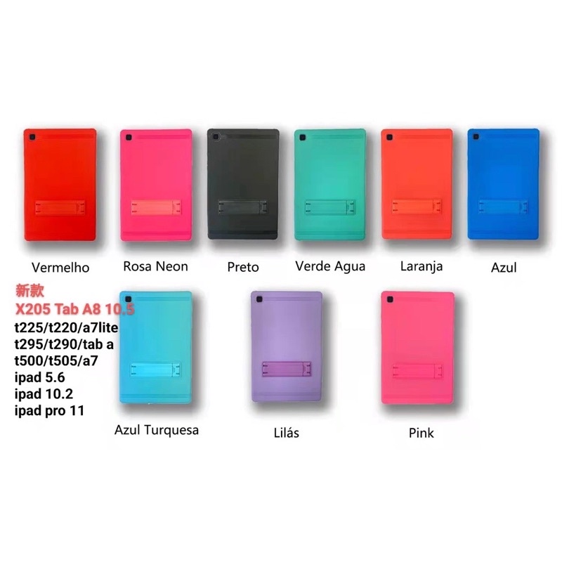 Capa Anti Impacto Colorida para iPad 5-6–7-8-9-10-11-11pro
