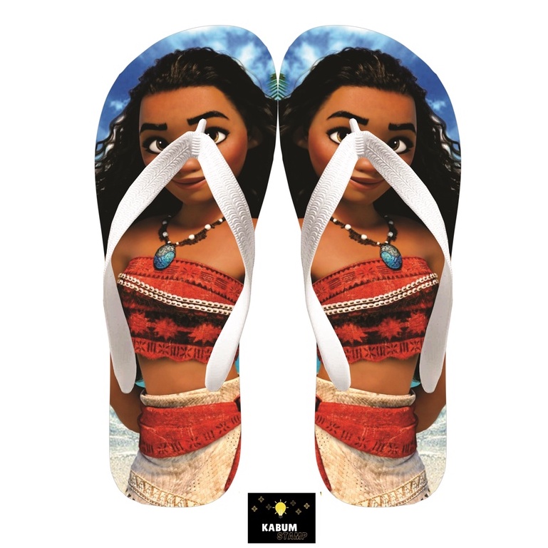 Chinelo Personalizado Moana infantil presente promoção meninas sandalia