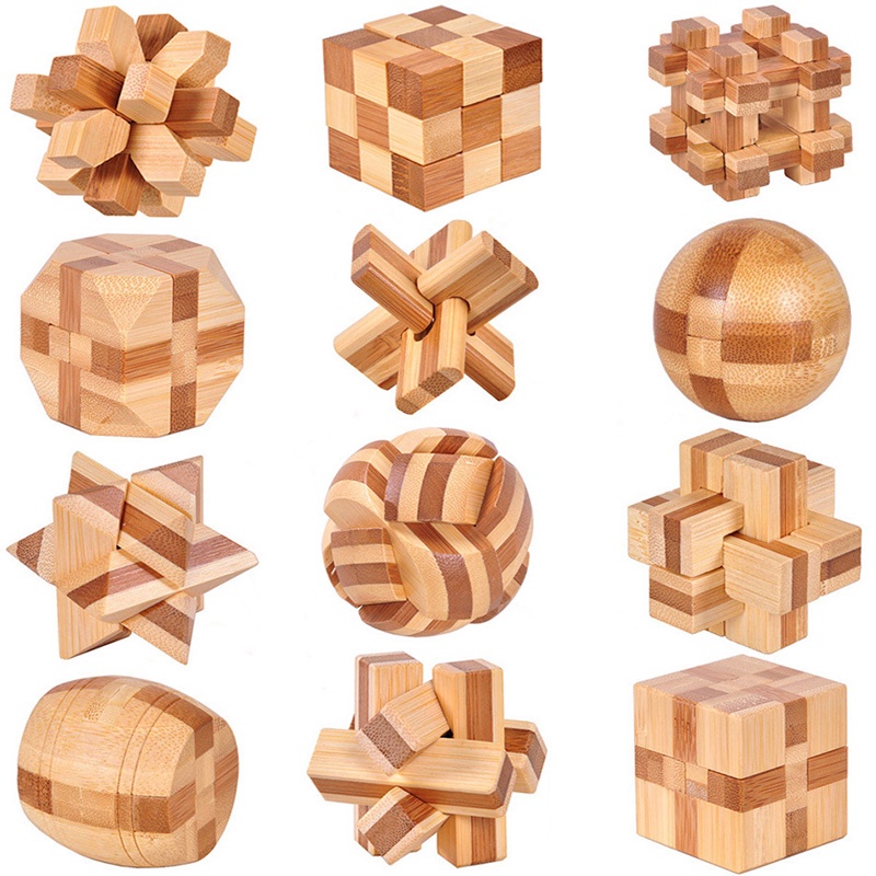 Jogo colorido quebra-cabeça de madeira quebra-cabeça construção de