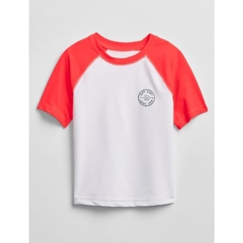 GAP | Camiseta Surf | Proteção UV 50+ Laranja Neon