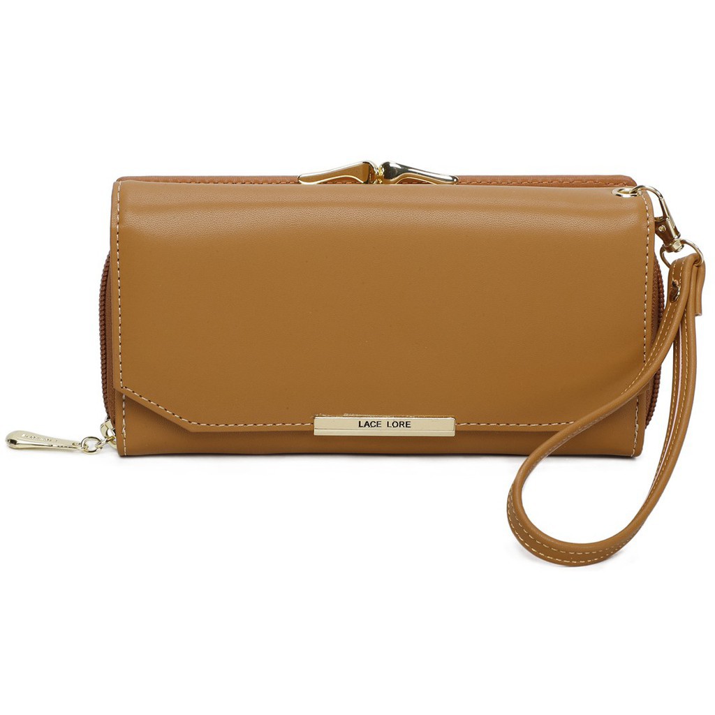 Carteira Feminina Longa  Grande De Couro Pu  Alca De Mão Porta Cartão Documento Dinheiro LACELORE-BC9070