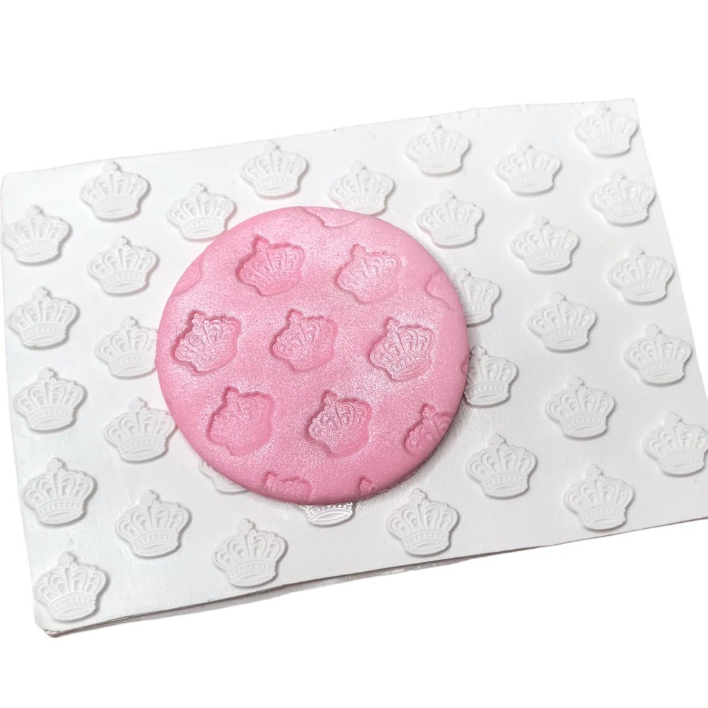 Molde De Silicone Textura Coroa de Princesa  Molde Para Confeitaria Molde Para Biscuit 1389