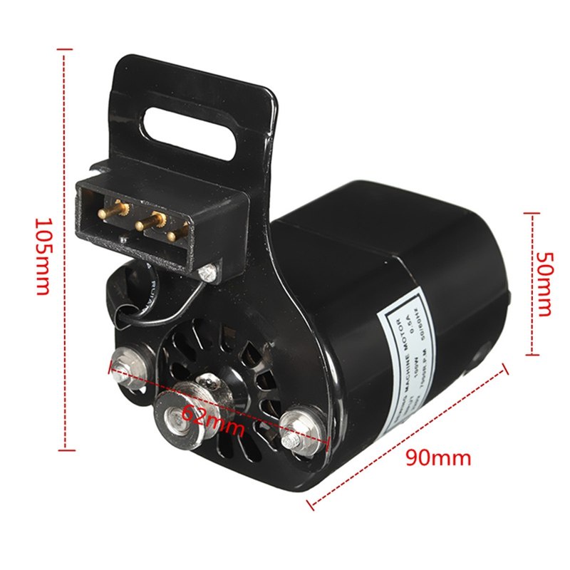 Motor Maquina De Costura Domestica Completo 110/220 Preto
