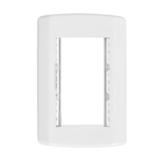 Placa 4X2 para 3 Modulos com Suporte branco espelho Pluzie em Oferta na Shopee