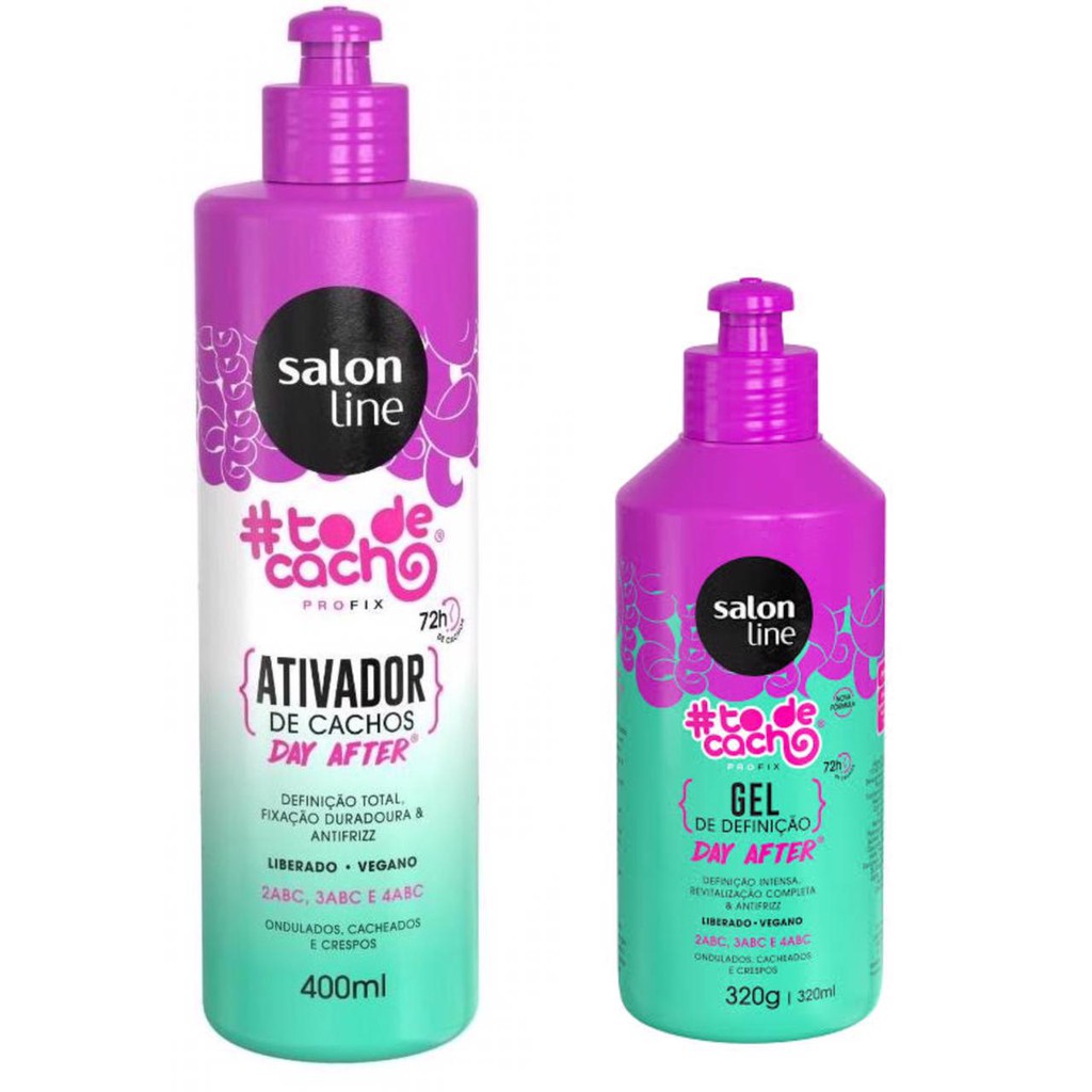 Kit Day After Ativador De Cachos E Gel Liquido Todeacho Salon Line Shopee Brasil