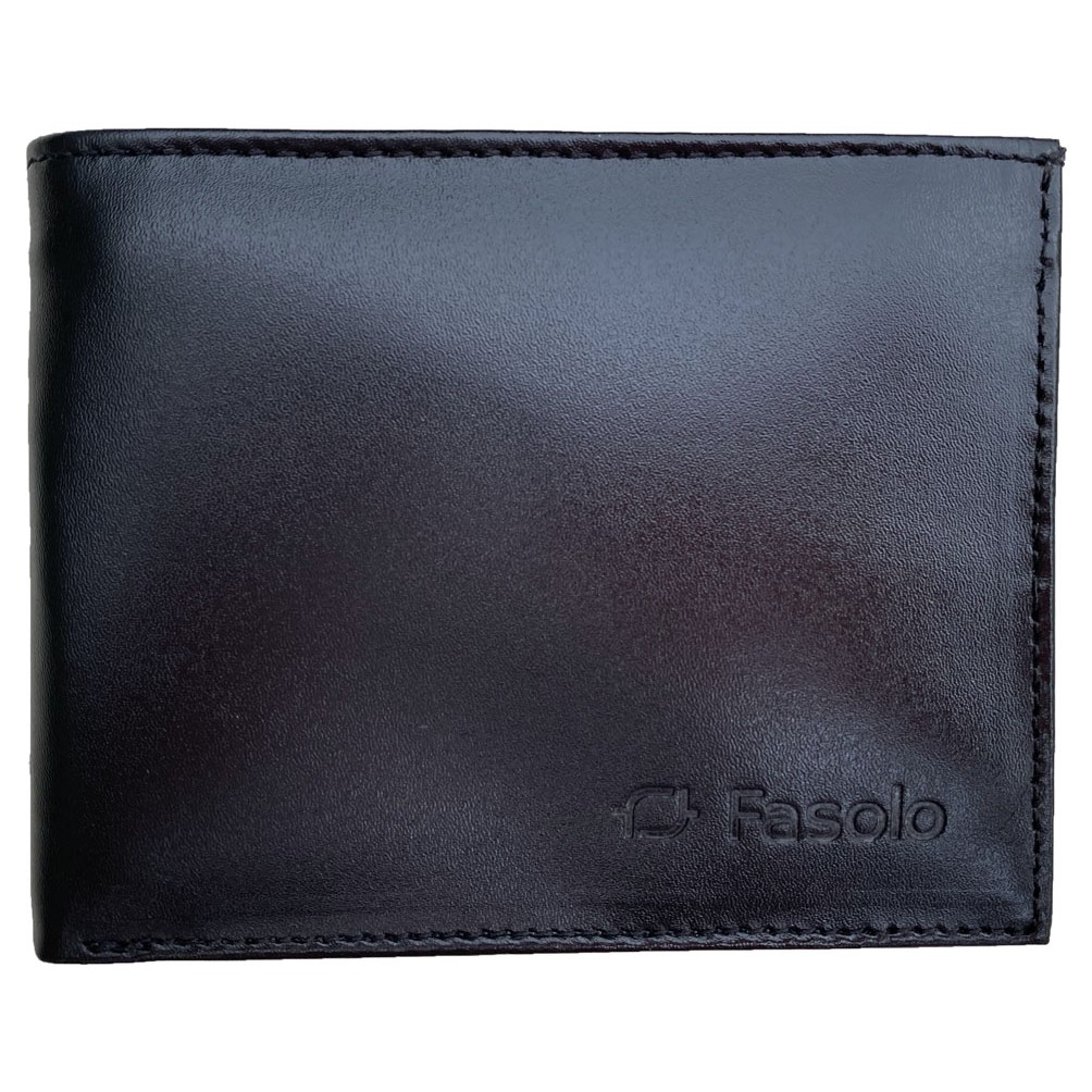 CARTEIRA COURO LEGÍTIMO ZÍPER INTERNO FASOLO PORTA NOTAS CARTÕES RG FASOLO H045