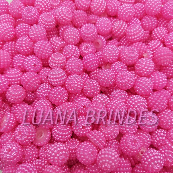 Pérola Rosa Craquelada - 10mm - pacote com 50 unidades