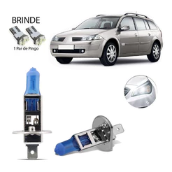 Kit Lampada Super Branca Farol Alto 8500k Renault Megane
