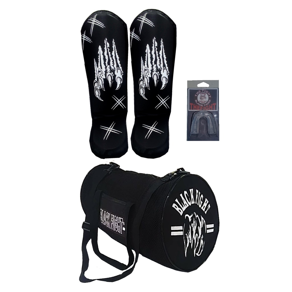 Kit Muay Thai Caneleira Bucal Bolsa