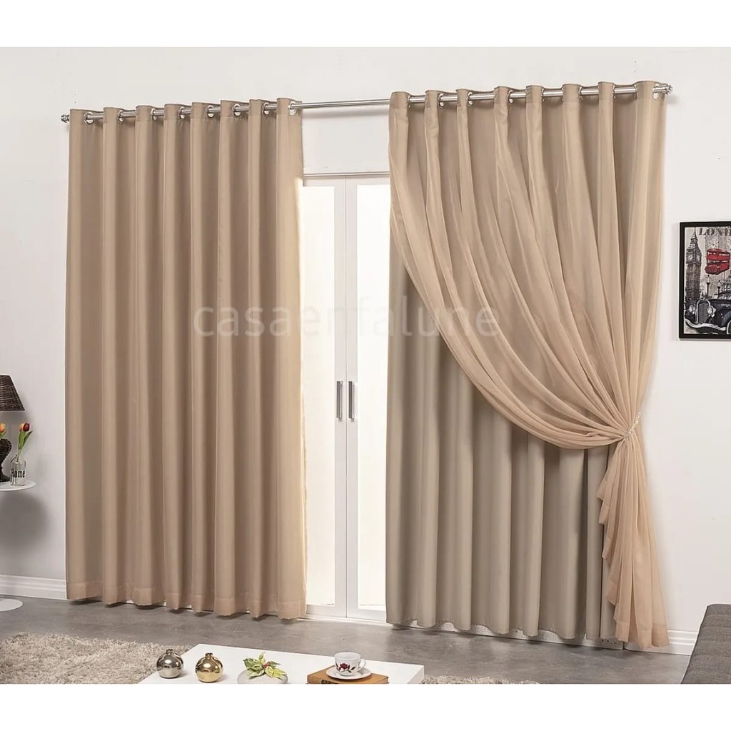 cortina blecaute com voil 3 00 x 2 80