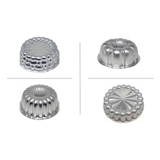 Kit 4 Peças Mini Forma Bolo Pudim Torta Suíça Decorada C10