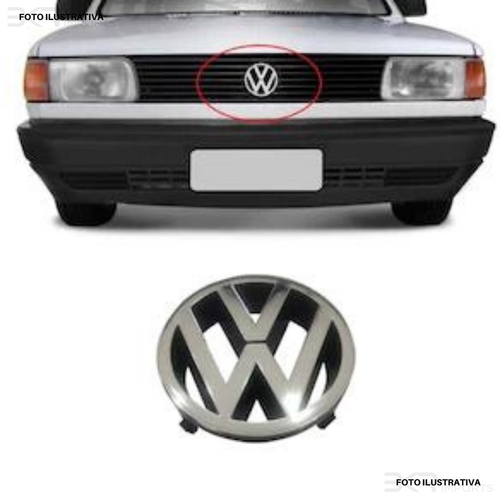 Emblema Logo Mala Volkswagen Santana/golf 1991 1992 1993 1994 1995 1996 Cromado em Oferta na Shopee