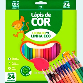 Lapis De Cor Leo & Leo 24 Cores Sextavado em Oferta na Shopee