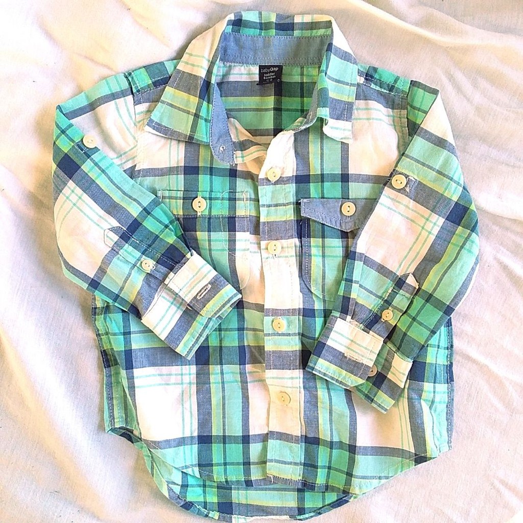 Camisa infantil xadrez Baby Gap 12/18 M