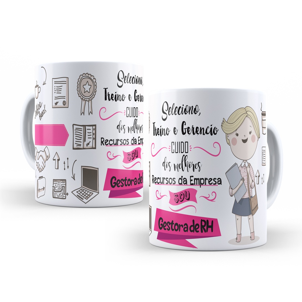 Caneca recursos humanos Profissão Personalizada Gestor de RH