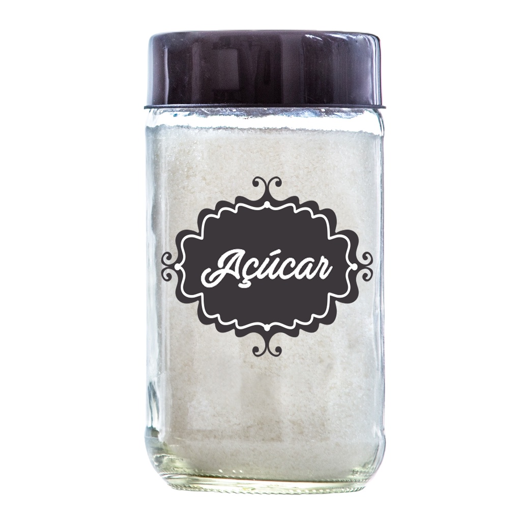 Pote de Vidro para Açúcar 800ml com Tampa Rosca - Vetrolar
