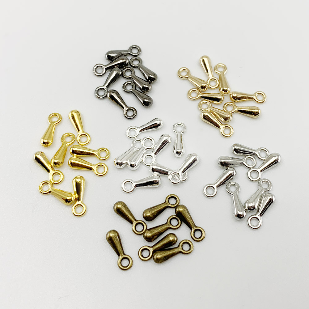200pcs/pack 2 * 7mm 3 * 9mm Ouro Cobre Pequeno Colar De Extensão De Gotas De Água Para Acessórios Corrente De Bricolagem em Oferta na Shopee