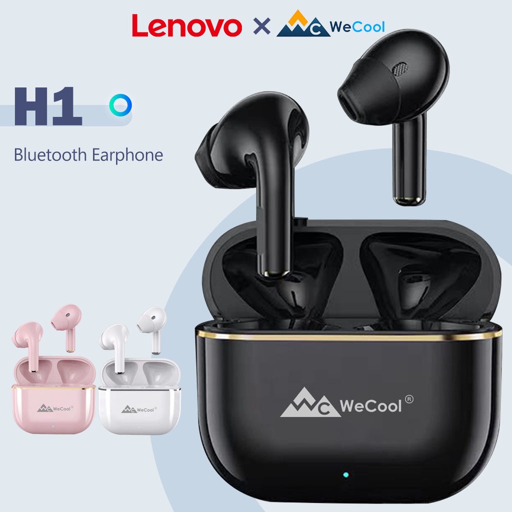 Fone de Ouvido Bluetooth Lenovo x WeCool H1 True Wireless Earphone Bluetooth 5.0 HD Estéreo Baixa Latência Jogos com microfone HD Music