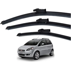 Kit Palheta Limpador Parabrisa Dianteiro + Traseiro Fiat Idea 2011 2012 2013 2014