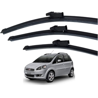 Kit Palheta Limpador Parabrisa Dianteiro + Traseiro Fiat Idea 2011 2012 2013 2014 em Oferta na Shopee