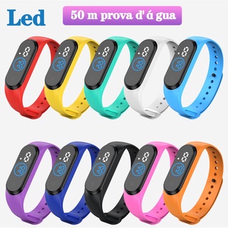 Relógio de Pulso Digital com LED Unissex Esportivo VÁRIAS CORES Rel Gio M3 Digital Led Masculino / Rel Gio Feminino / Rel Gio