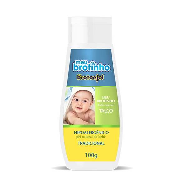 Talco Infantil Corporal 100gr Brotoejol - 3 Fragrâncias