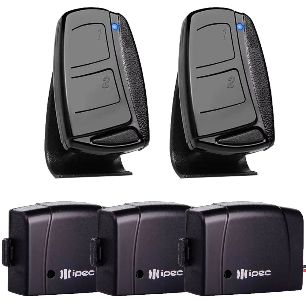 2 Controle Remoto 2 Canais Portão Alarme 3 Tx Car Farol Carro Moto Luz Alta 433,92mhz Code Learn