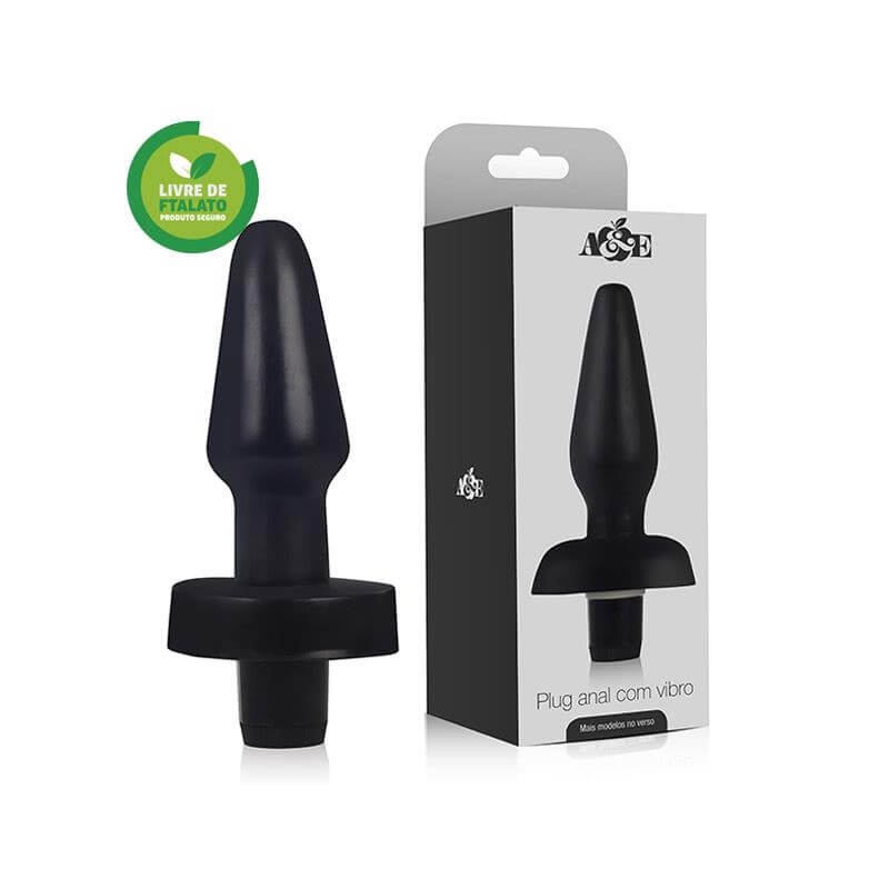 Plug Anal Cônico em PVC com 7 Modos de Vibração e Luz de Led - Adão & Eva | 11 x 4,3 cm em Oferta na Shopee