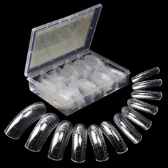 100 Moldes F1 Unhas Tips Reutilizável Porcelana Dual Form