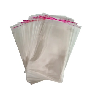 Saco adesivado Incolor Transparente 10x13 + 3 com 100 unidades loja embalagem saquinho auto colante adesivo bopp em Oferta na Shopee