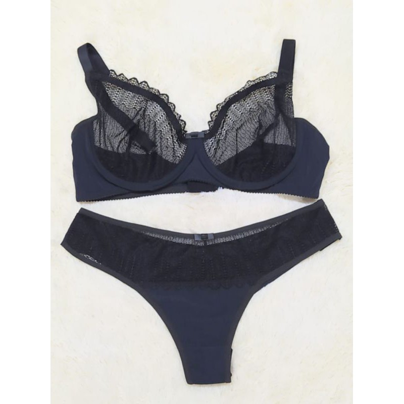 Lingerie plus Size conjunto 50 52 54 56 calcinha fio dental e sutiã SEM BOJO com aro renda tamanho especial extra grande