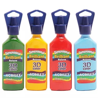 Tinta Dimensional Brilliant Relevo 3D Color 35ml - Acrilex