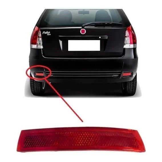 Refletor defletor lanterna para-choque traseiro Palio celebration 2004 2005 2006 2007 2008 2009 2010 2011 em Oferta na Shopee