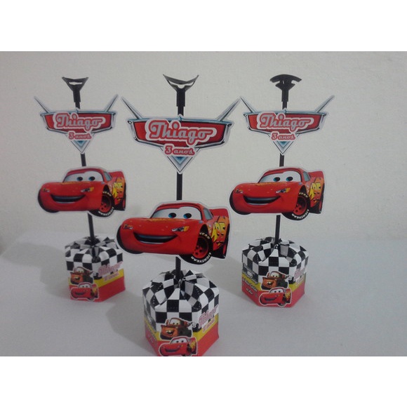 Centro de Mesa Mcqueen 10 unidades em Oferta na Shopee