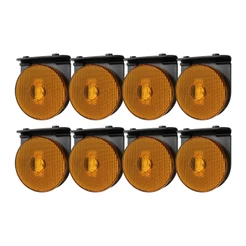 Kit 8 Lanterna Lateral Carreta Randon Led Bivolt Laranja