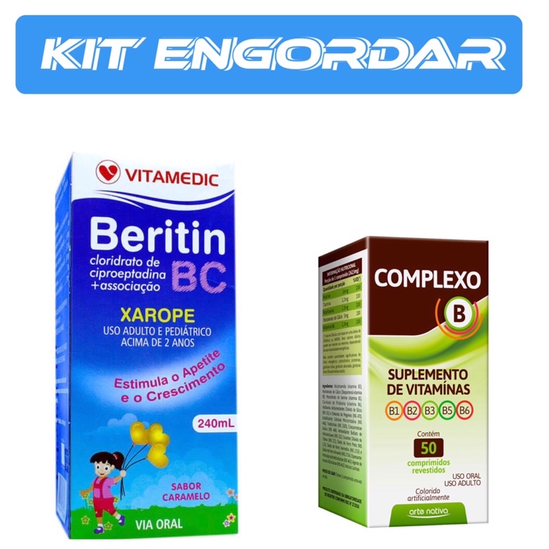 Kit Engorda-Beritin BC Ou Apetivan BC+ Complexo B | Estimulates De ...