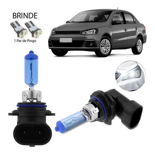 2 Lampada Super Branca 8500k Farol Baixo / Milha Vw Voyage