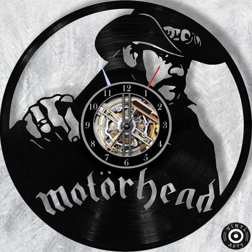 Relógio  de parede Motorhead feito em disco De Vinil - Relógio De Vinil Disco Lp