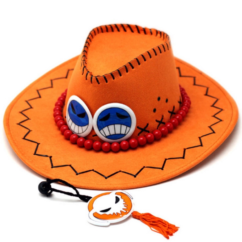 Chapeu De Cowboy Cos One Piece Portgas D Ace Cosplay Shopee Brasil