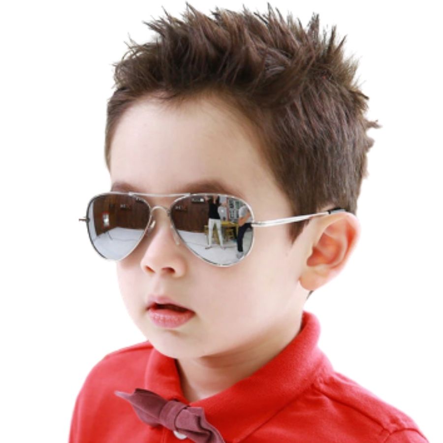 Óculos Barato pra Criança Aviador Estiloso de Sol Solar Infantil Kids | Brasil