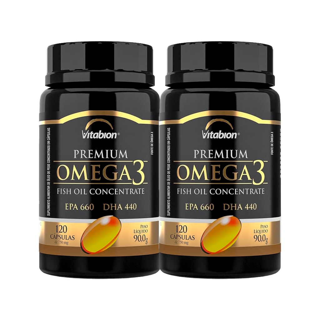 Kit 2 Omega 3 Vitabion Epa 660 Dha 440 Certificado Meg 3 240 Capsulas No Total Oleo De Peixe Concentrado Shopee Brasil