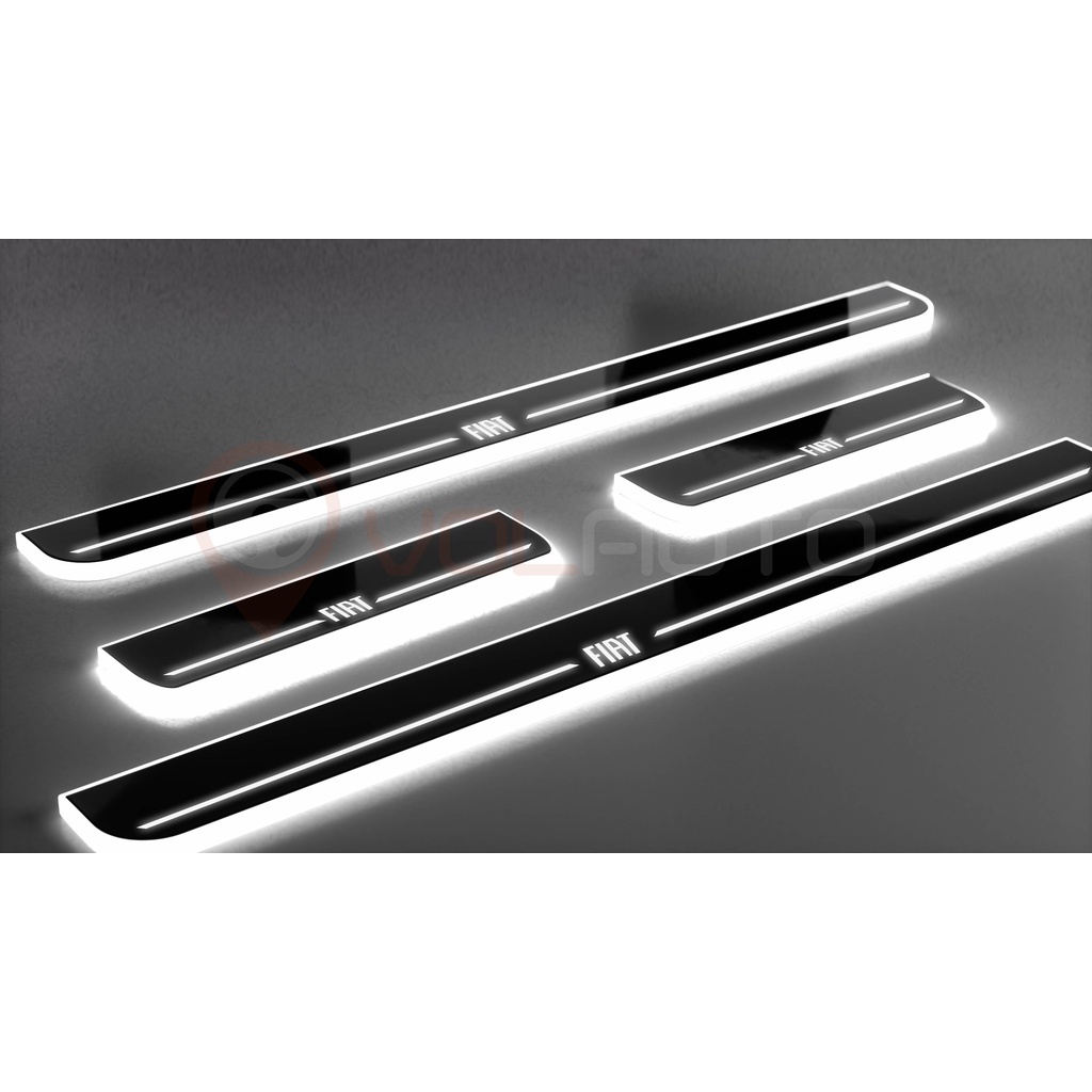 Soleira Automotiva Iluminada LED Black Fiat Cronos 2018 2019 2020 2021 2022 em Oferta na Shopee