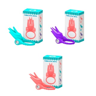 Anel Peniano Com Vibração Única E Estimulador De Clitóris Em Silicone 8,5 X 3,0 Cm | Disponível Em 3 Cores