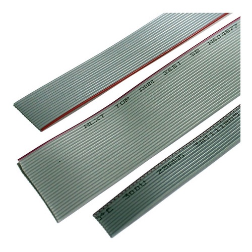 76,5 Metros - Cabo Flat 20 Vias 20x28awg Cinza / Rolo Fechado