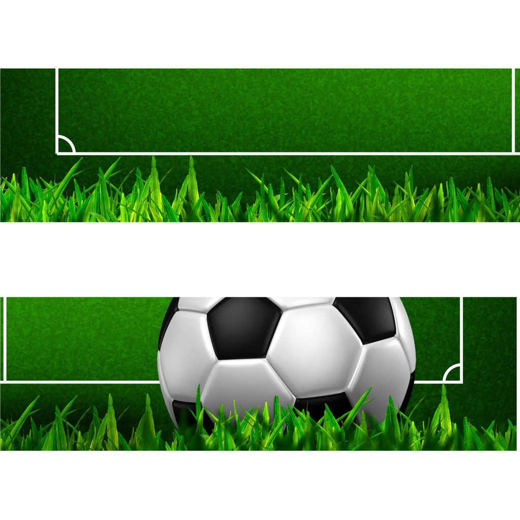 Adesivo Faixa Border Infantil Jogo Futebol Jogador Bola Campo Gramado kit com 5 unidades M05